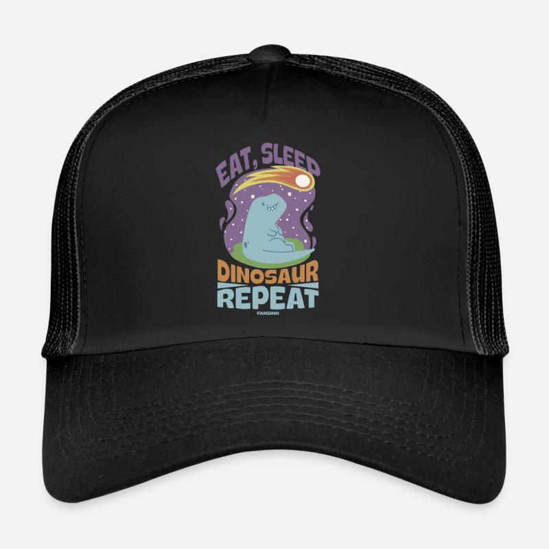 Eat Sleep Dinosaur Repeat Trucker Cap