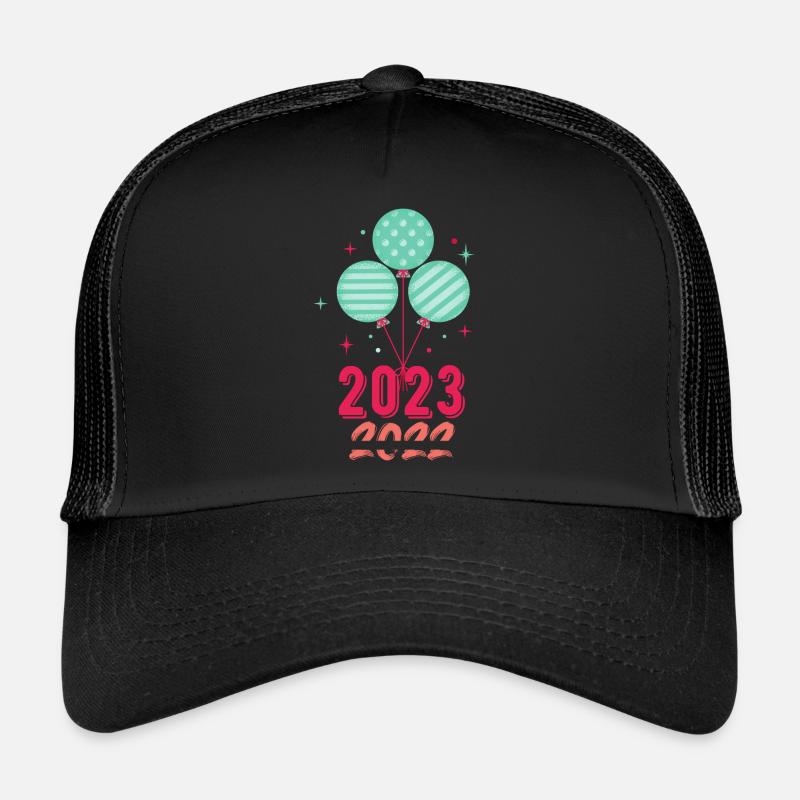 2022 bye welcome 2023 new year colorful balloon Trucker Cap