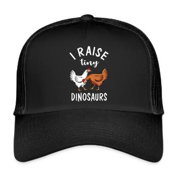 Poulets drôles amateurs de poulet cadeau ferme de poulet - Casquette trucker  - noir/noir - Devant