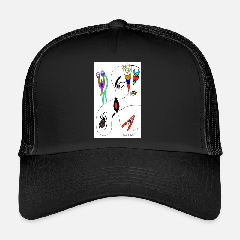 M Burns Kopf Spinne Trucker Cap
