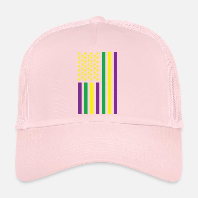 Mardi Gras Drapeau américain Casquette trucker 