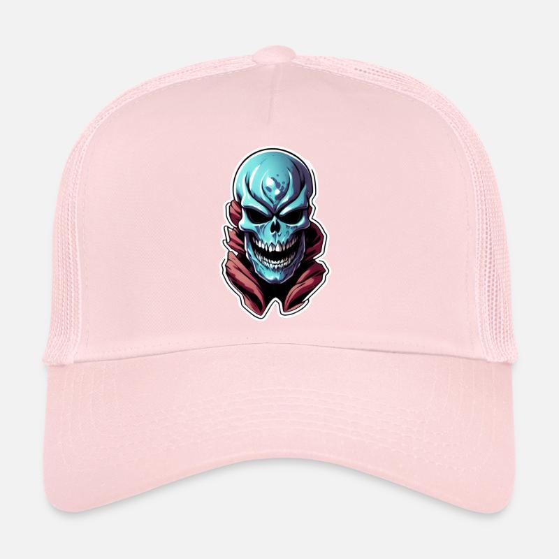 Alien Skull - Blue Monster Trucker Cap