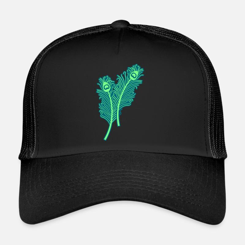 Peacock Feathers Trucker Cap