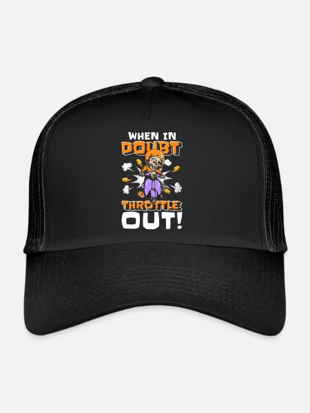 Retro Cartoon Character Cartoon Illustration - Trucker Cap - black/black - Front