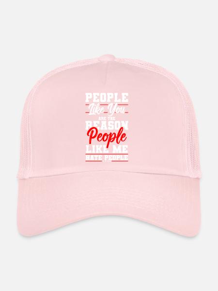 I hate people's aversion - Trucker Cap - pale pink - Front