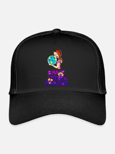Jour de la Terre 03 3 - Casquette trucker  - noir/noir - Devant