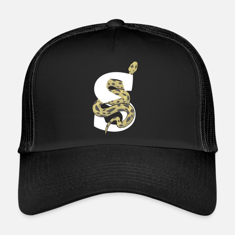 Lettre s serpent Casquette trucker 