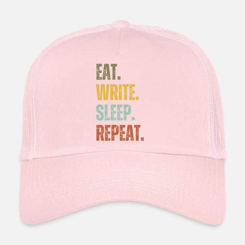 EAT WRITE SLEEP REPEAT Trucker Cap