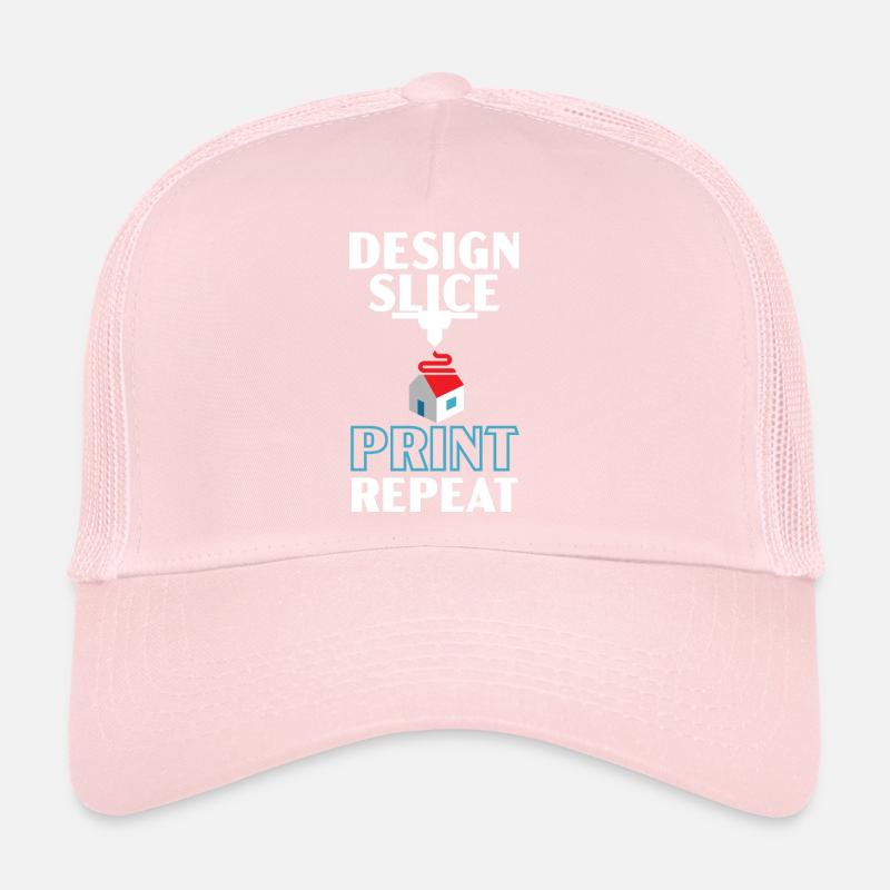 Design Slice Printing Répétition Machiniste Impression 3D Casquette trucker 
