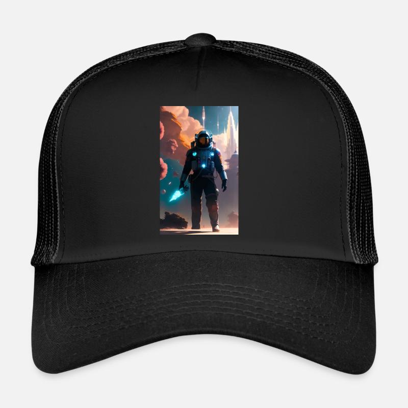 Espace - Casquette trucker - noir/noir