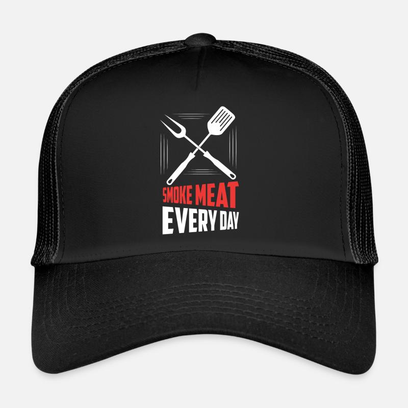 Smoke Meat Every Day Smoker BBQ Grilling Trucker Cap