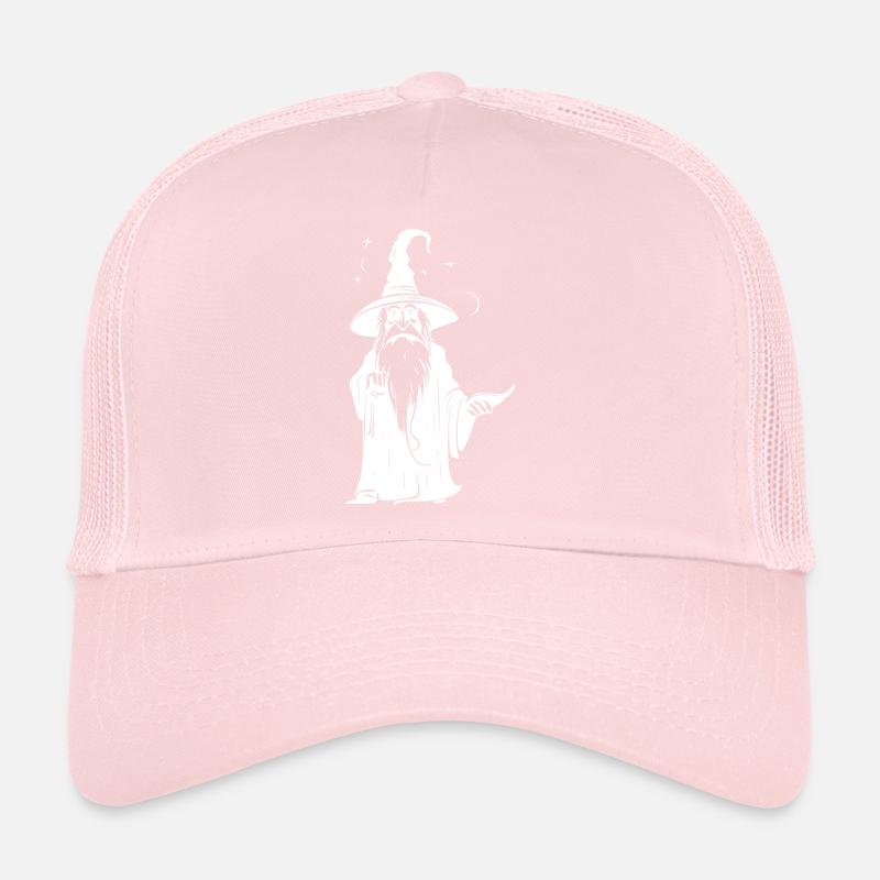 Mysterious Wizard Figure Fantasy Trucker Cap