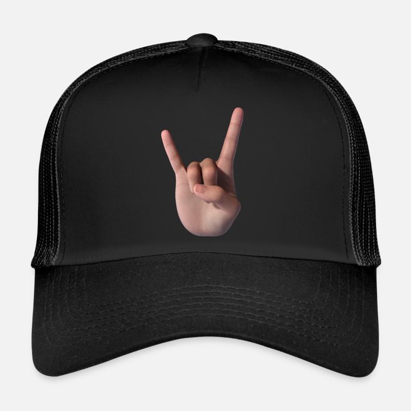 Signe des cornes (face) Casquette trucker 