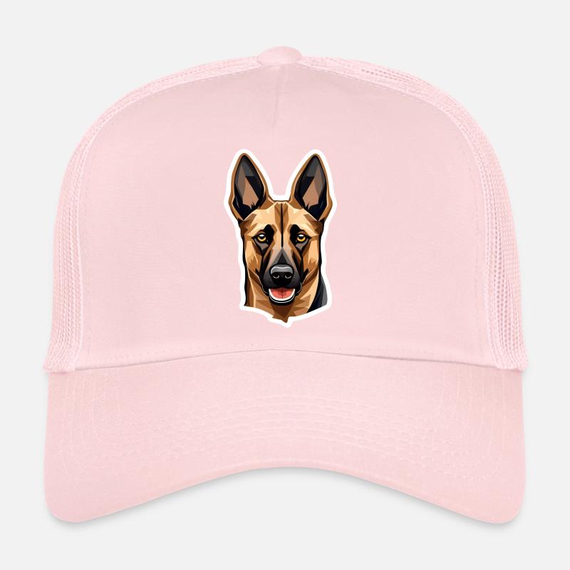 Malinois Dog Illustration - Deutscher Schäferhund Trucker Cap