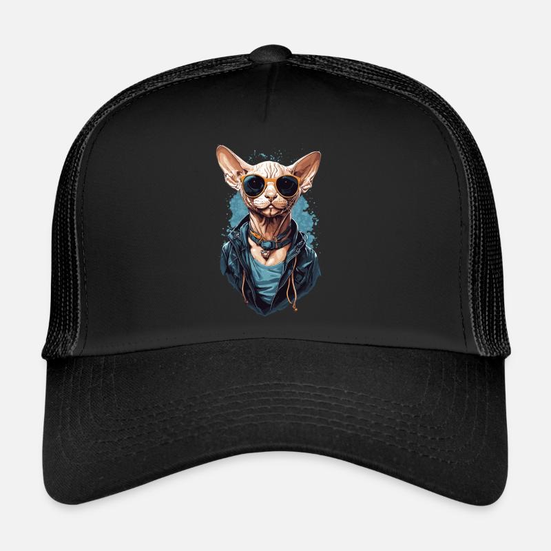 Cool Sphinx Cat Modern Cat Design Casquette trucker 