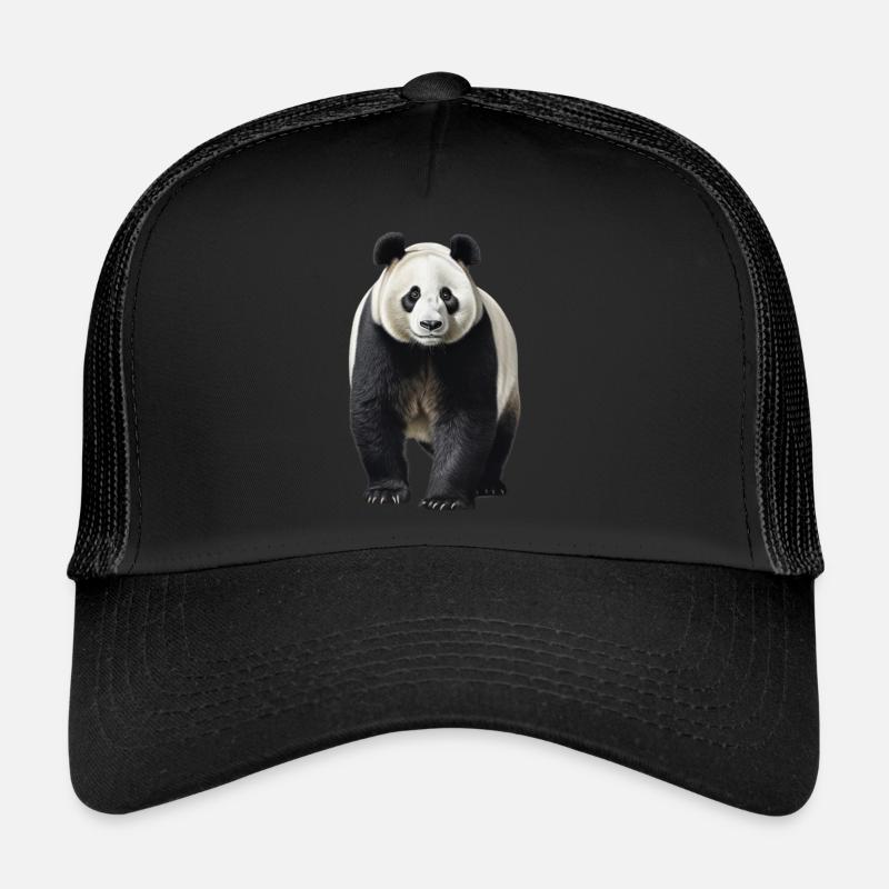 Le panda géant - Casquette trucker  - noir/noir