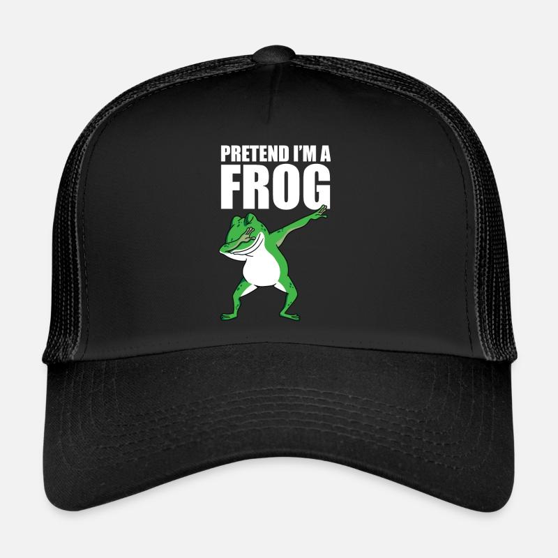 Amphibian Funny Pretend I'm A Frog Dabbing Toad Trucker Cap