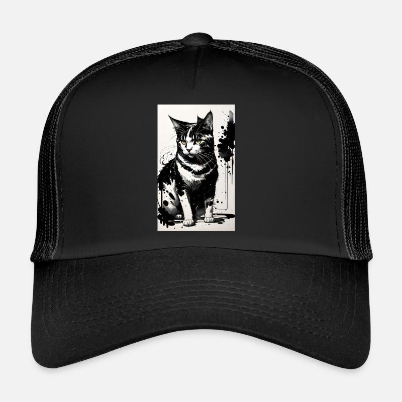 Cat magic: your style, your gentleness - Trucker Cap - black/black