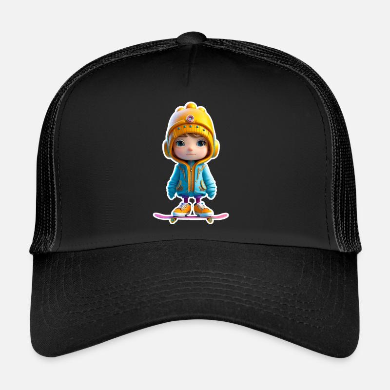 Little Skateboarder - Trucker Cap - Schwarz/Schwarz