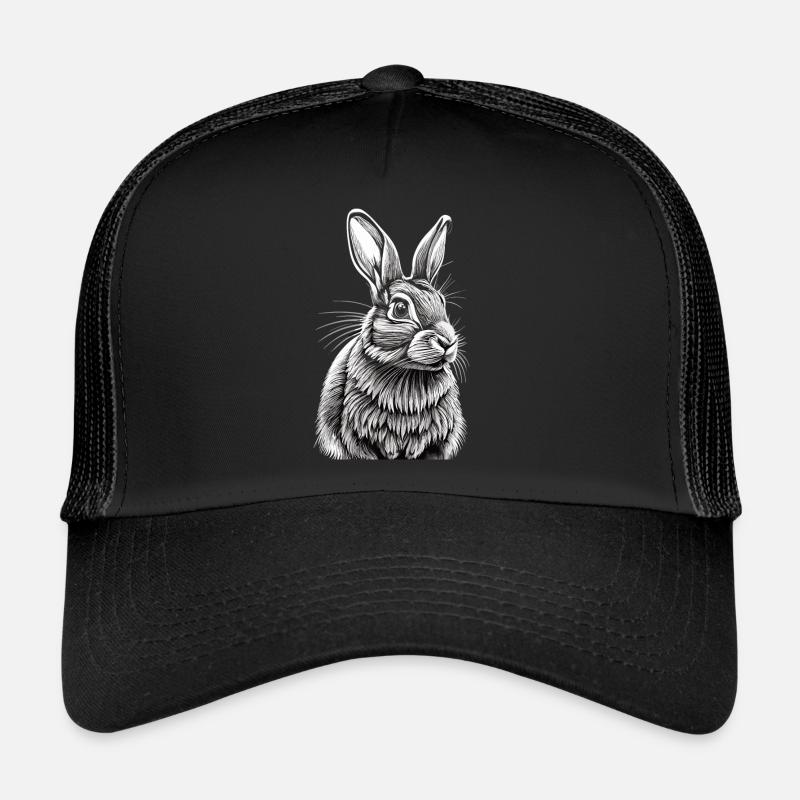 Portrait de lapin Casquette trucker 