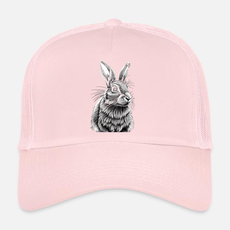 Rabbit Portrait Trucker Cap