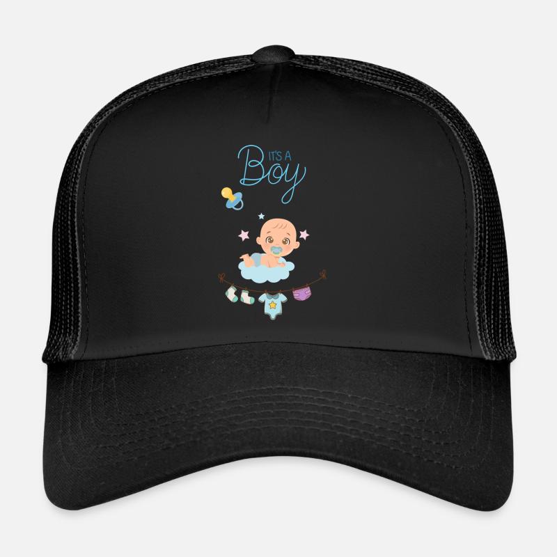 C’est un garçon - Casquette trucker  - noir/noir