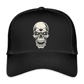 Skull - elegance in gothic style - Trucker Cap - black/black - Front