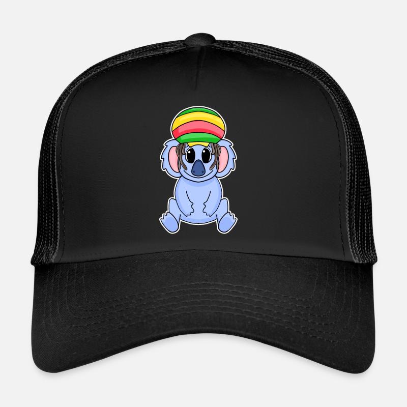 Rasta Koala - Trucker Cap - Schwarz/Schwarz