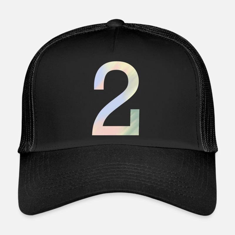 2 dans des couleurs pastel - Casquette trucker  - noir/noir