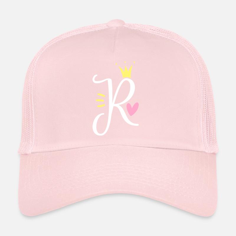 Buchstabe R Anfangsbuchstabe Krone Trucker Cap