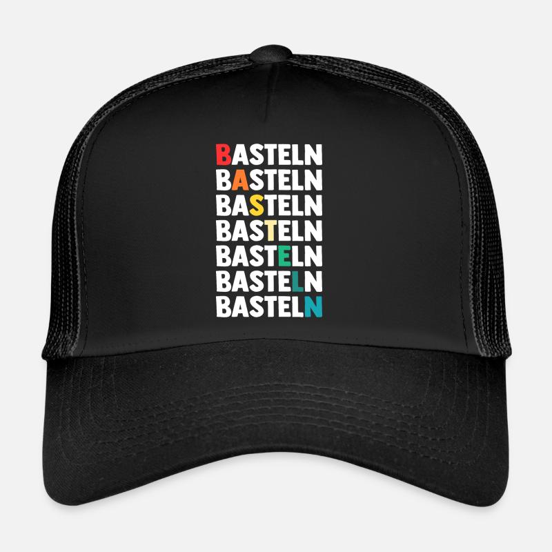 Bastler Basteln - Trucker Cap - Schwarz/Schwarz