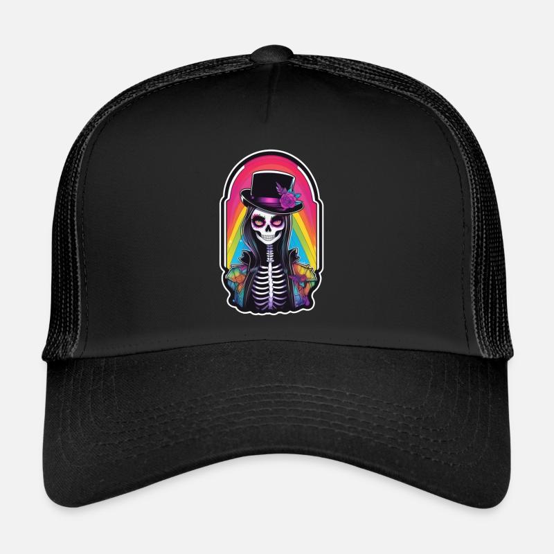 halloween - rock et arc en ciel Casquette trucker 