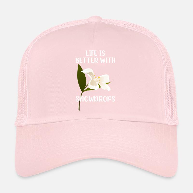 LA VIE EST PLUS BELLE AVEC LES PERCE-NEIGE Schneeglöckchen Casquette trucker