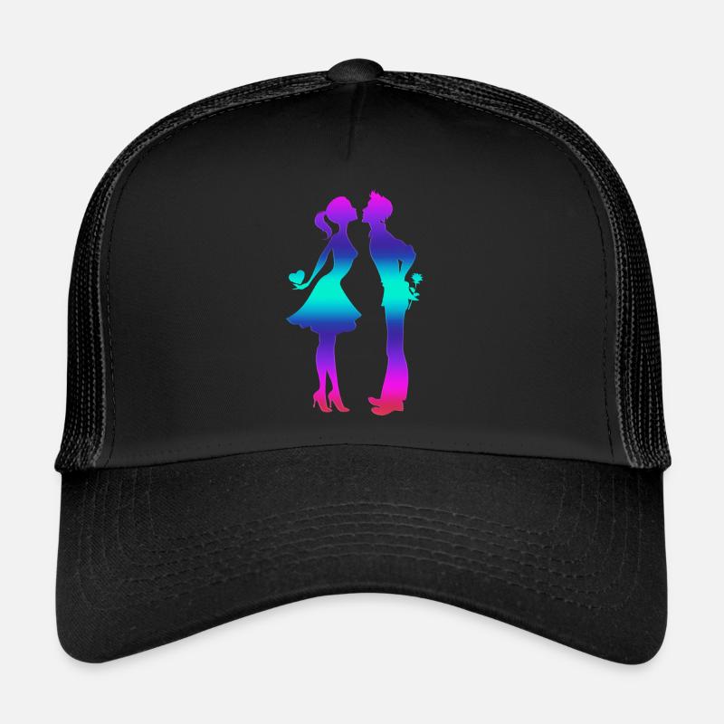 Aimez-moi la Saint-Valentin Joyeux Valentin Saint-Valentin Casquette trucker 
