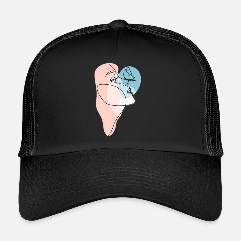 Women's Butterfly Line - Trucker Cap - black/black