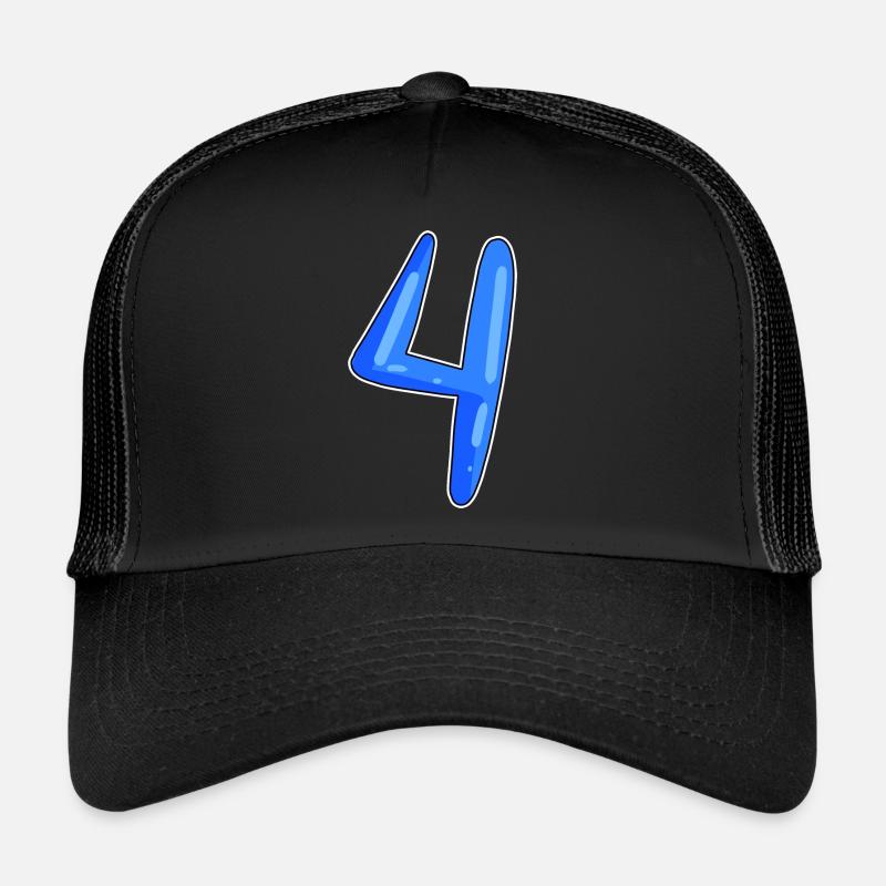 4 - Trucker Cap - Schwarz/Schwarz