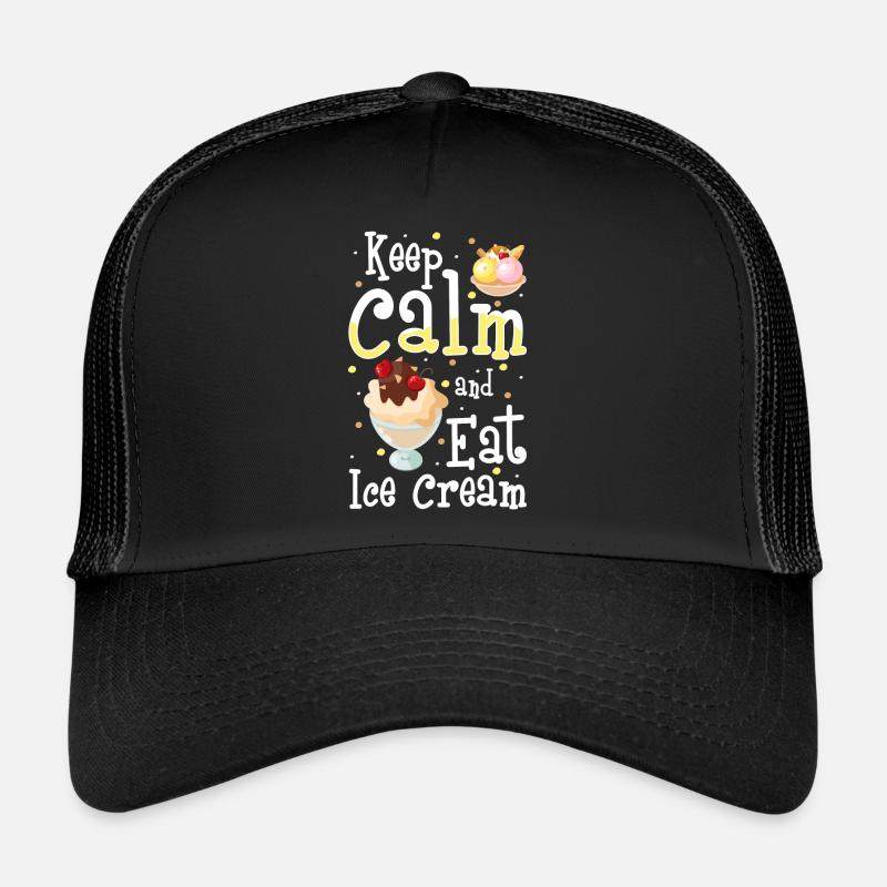 Crème glacée, boule de crème glacée, bonbons, crème glacée molle Casquette trucker 