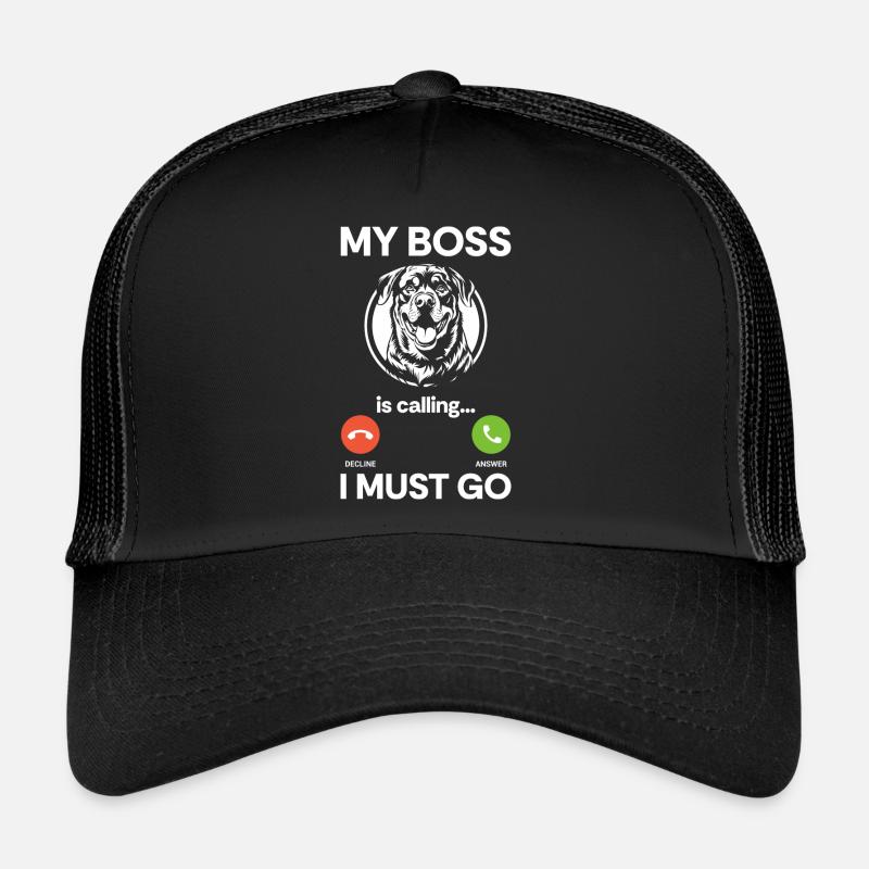 Chien de combat amoureux Rottie Casquette trucker 