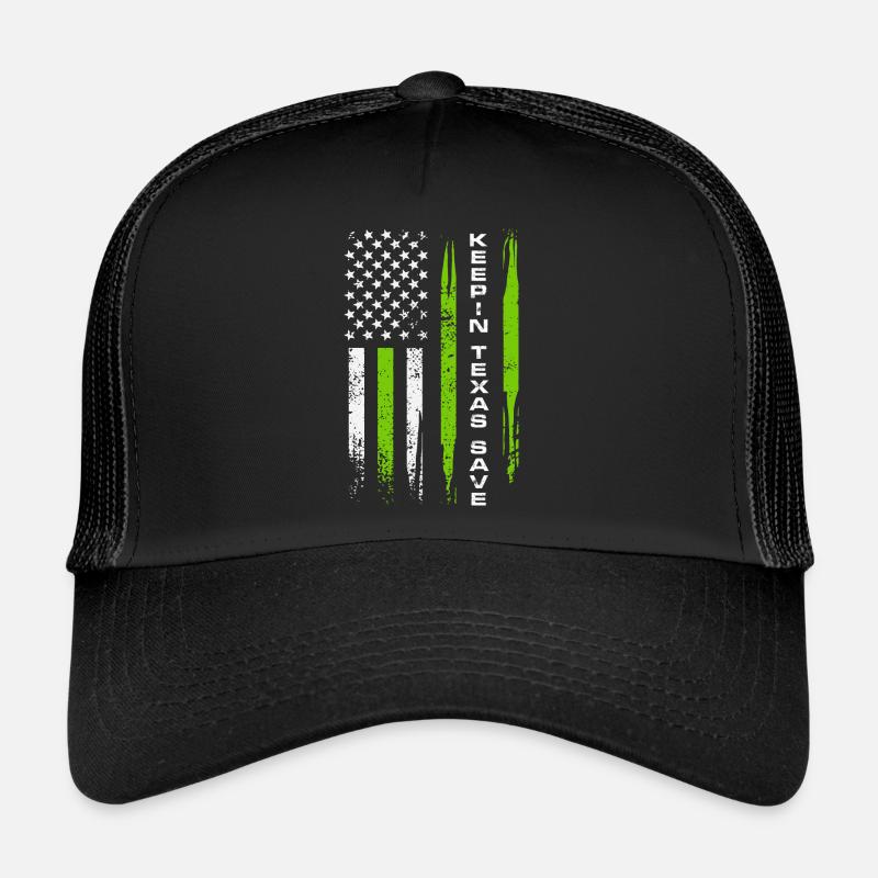 Keepin Texas Save American Flag Border Patrol Trucker Cap