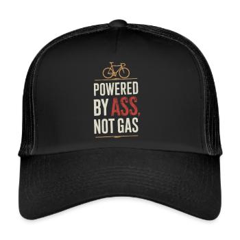 Pedal power: buttocks instead of gas - Trucker Cap - black/black - Front