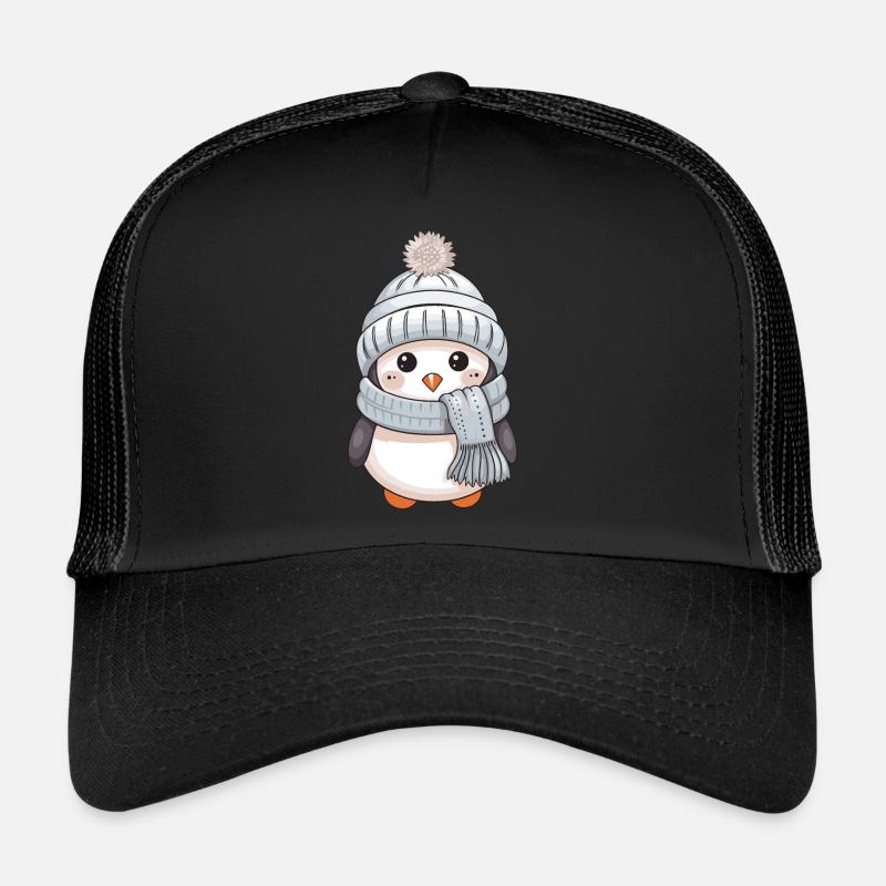 Pingouin Hiver Bande dessinée Mignon Casquette trucker 