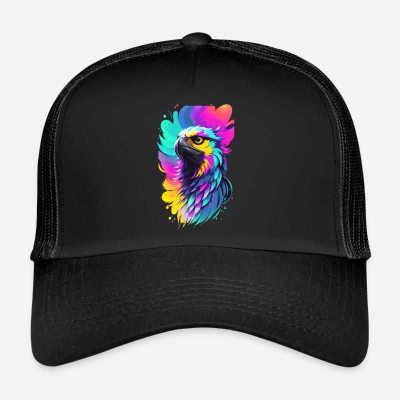 Aigle coloré dans le style Splash Art Casquette trucker 