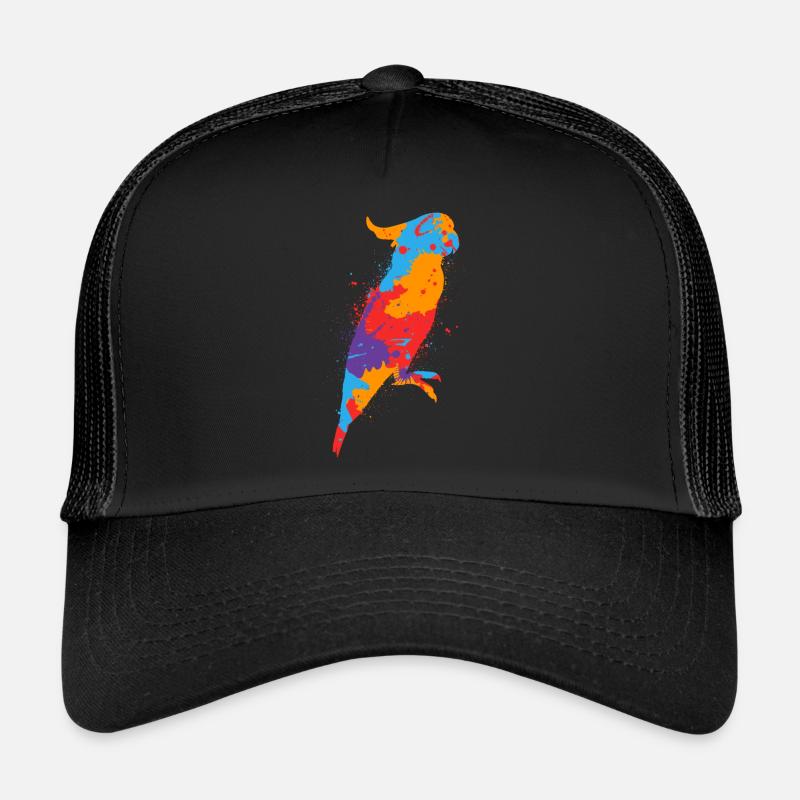 Cacatoès coloré à crête jaune Cacatoès oiseau perroquet Casquette trucker 