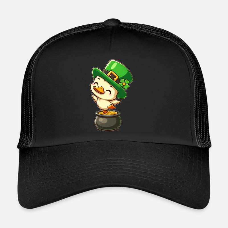 Doux Chapeau Haut de Nuit De La Saint-Patrick Clover Or Casquette trucker 