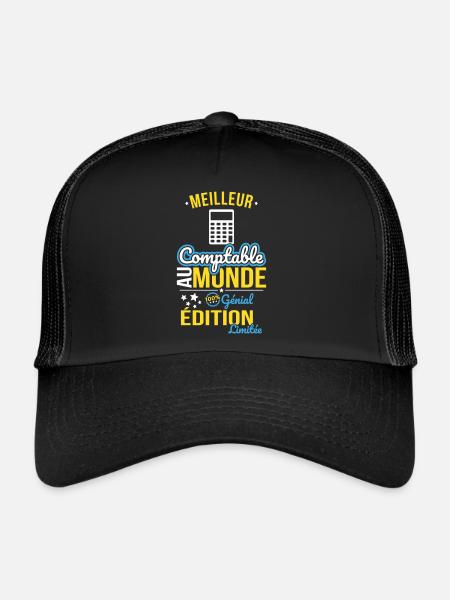 Meilleur Comptable au monde - 100% génial - Casquette trucker - noir/noir