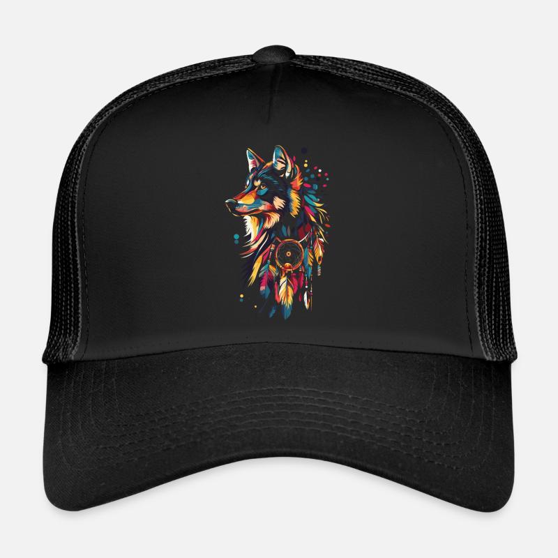 Wolf Dream Catcher Trucker Cap