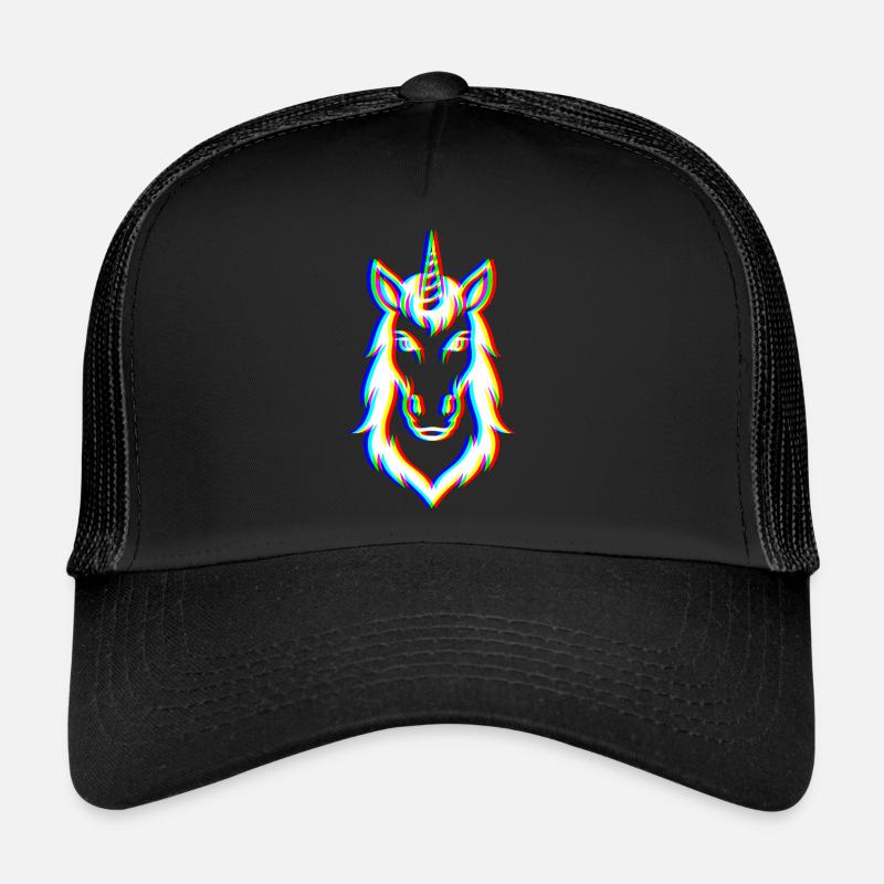 Glitch Unicorn – Magic & Trend - Trucker Cap - black/black