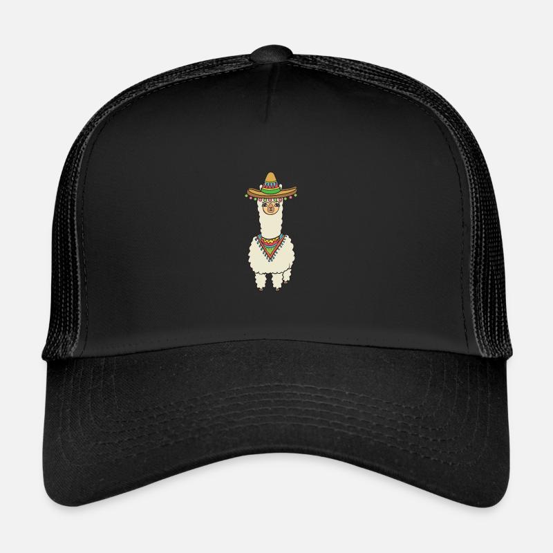 Alpaka mit Sombrero Trucker Cap