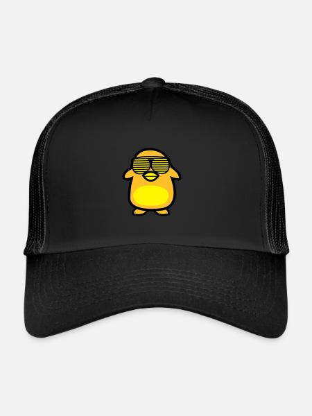 cool penguin - Trucker Cap - black/black - Front