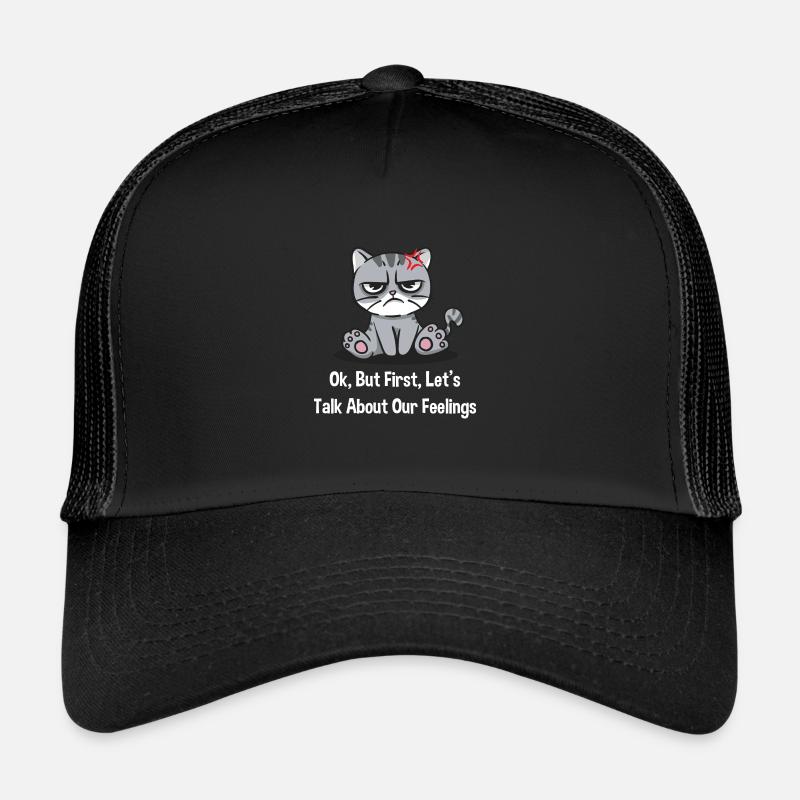 Parlons de nos sentiments drôle sarcasti Casquette trucker 